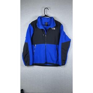 The North Face Fleece‎ Jacket Boys XL 18/20 Blue Black Full Zip Nylon Panels